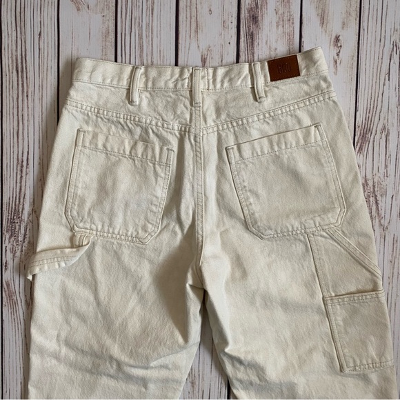 White/cream BDG carpenter style white paint splatter jeans - Picture 2 of 8